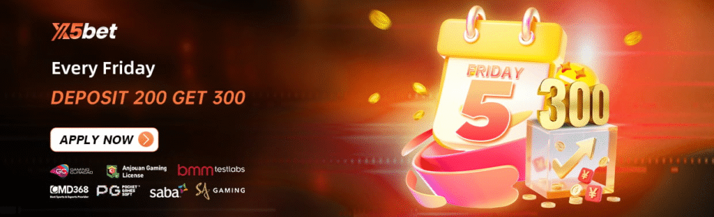 ฝากเงิน 200 ทุกวันศุกร์ รับ 300
โปรโมชั่นจำกัดเวลา :วันศุกร์ฝาก 200 รับ 300