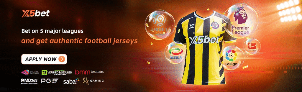 เดิมพัน 5 ลีกใหญ่รับเสื้อบอลลิขสิทธิ์แท้
แจกเสื้อบอลสโมสรลิขสิทธิ์แท้ มาก่อนได้สิทธิ์ก่อน !