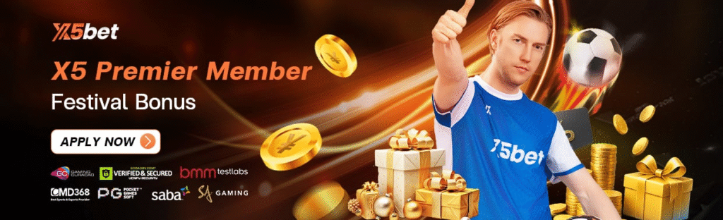 โบนัสเทศกาลสำหรับสมาชิก VIP X5
รับโบนัสเทศกาลสูงสุด 8888 THB